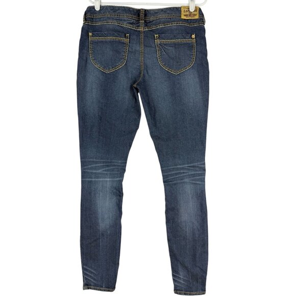 Express Jeans Women's Skinny Zelda Slim Fit Stretch Low Rise Blue Jeans Size 12 - Picture 2 of 11